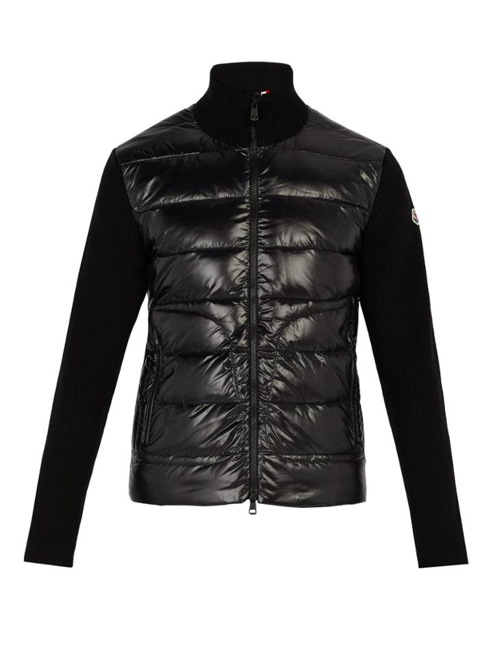 Moncler Quilted Down And Wool Jacket