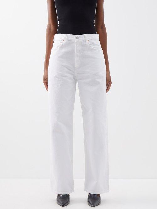 Agolde - Low Rise Baggy Organic-denim Jeans - Womens - Ivory