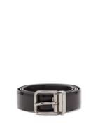 Dolce & Gabbana - Logo-engraved Leather Belt - Mens - Black