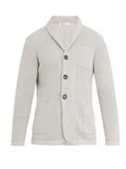 Brunello Cucinelli Shawl-collar Ribbed-knit Cotton Cardigan