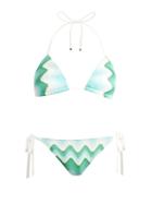 Missoni Mare Zigzag-knit Halterneck Triangle Bikini