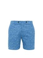Matchesfashion.com Apnee - Tile-print Swim Shorts - Mens - Blue