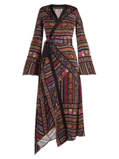 Matchesfashion.com Etro - Fluorite Printed Crepe Dress - Womens - Black Print