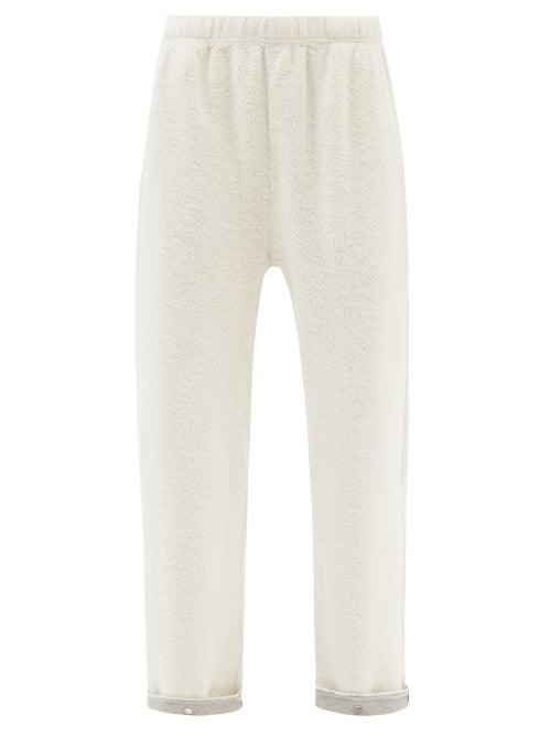 Les Tien - Brushed Cotton-fleece Track Pants - Womens - Grey Multi