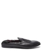 Matchesfashion.com Dolce & Gabbana - Ariosto Elasticated Leather Loafers - Mens - Black