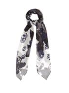 Alexander Mcqueen Rose-print Silk Scarf