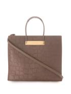 Balenciaga Cable M Crocodile-effect Calf-hair Shopper