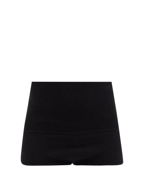 Khaite - Belinda High-rise Cashmere-blend Shorts - Womens - Black
