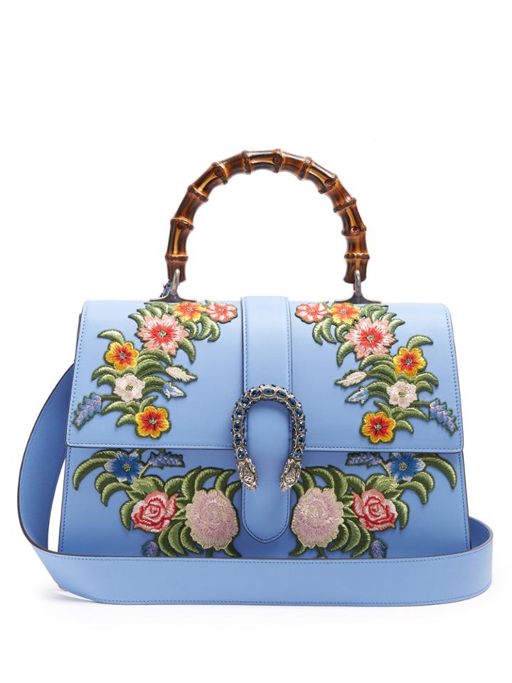 Gucci Dionysus Large Floral-embroidered Leather Tote