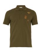 Valentino Insect-embroidered Cotton-piqu Polo Shirt