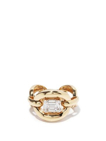 Ladies Fine Jewellery Nadine Aysoy - Catena Illusion Diamond & 18kt Gold Ring - Womens - Yellow Gold