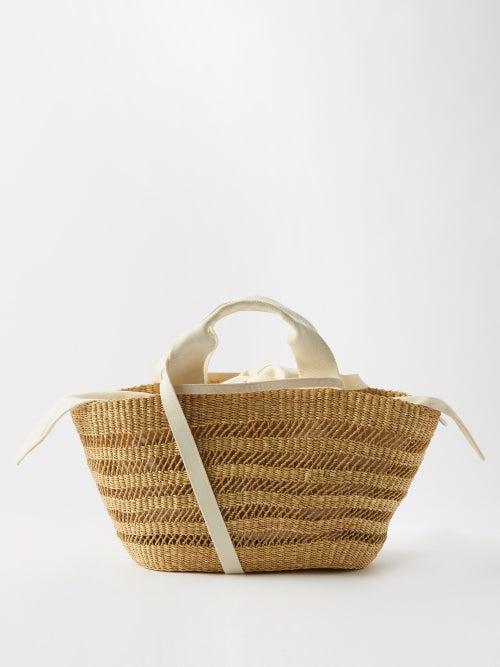 Muu - George Woven Basket Bag - Womens - White Multi