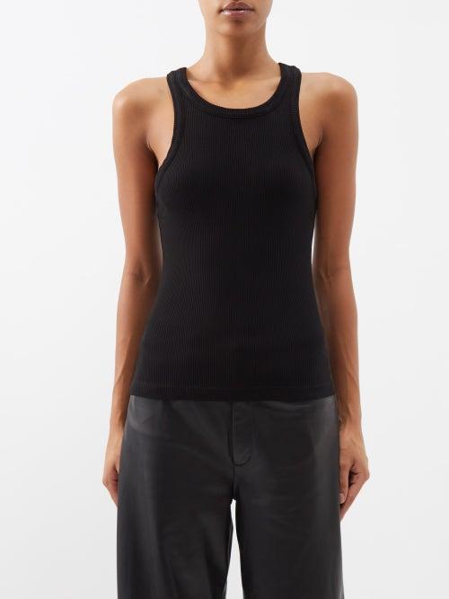 Agolde - Bailey Ribbed Tank Top - Womens - Black
