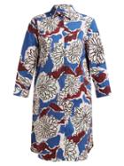 Matchesfashion.com Weekend Max Mara - Prato Flower Print Shirt - Womens - Blue Multi