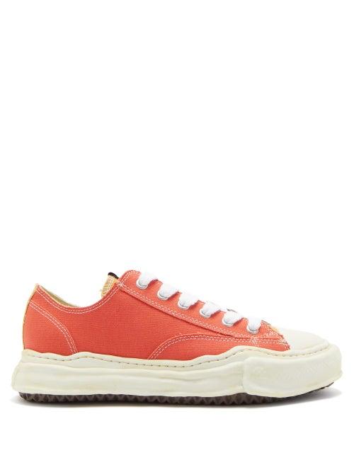 Mens Shoes Mihara Yasuhiro - Logo-label Cotton-canvas Trainers - Mens - Multi