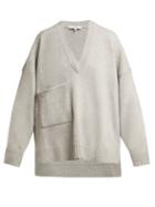 Matchesfashion.com Tibi - Patch Pocket Cashmere Sweater - Womens - Light Grey