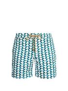 Matchesfashion.com Thorsun - Titan Fit Blocks Print Swim Shorts - Mens - White Multi