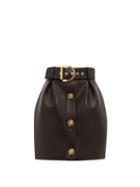 Matchesfashion.com Versace - Belted Leather Mini Skirt - Womens - Black