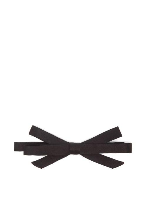Saint Laurent - Silk-twill Bow Tie - Womens - Black