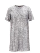 Tom Ford - Short-sleeved Sequinned Dress - Womens - Light Grey