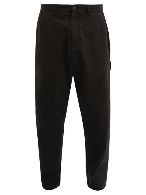 Matchesfashion.com Stone Island Shadow Project - Cotton Blend Gabardine Cargo Trousers - Mens - Black