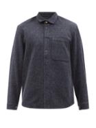 Folk - Patch-pocket Cotton-twill Shirt - Mens - Blue
