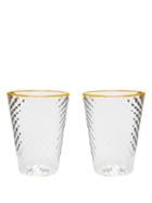 Matchesfashion.com Campbell-rey - X Laguna B Set Of Two Cosima Highball Glasses - Yellow Multi