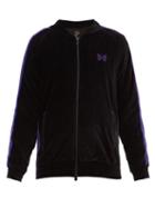 Matchesfashion.com Needles - Butterfly-embroidered Cotton-blend Track Jacket - Mens - Black