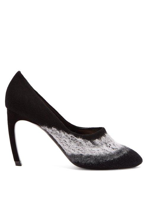 Matchesfashion.com Nicholas Kirkwood - Kim Felted Wool Pumps - Womens - Black