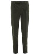 Matchesfashion.com Incotex - Checked Cotton Blend Slim Fit Trousers - Mens - Green