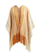 Matchesfashion.com Wehve - Tasselled Wool Blend Cape - Womens - Orange