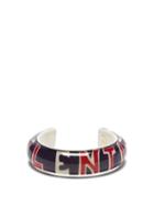 Matchesfashion.com Valentino - Logo Print Bracelet - Womens - Blue