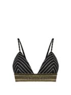 Matchesfashion.com Biondi - Luna Triangle Bikini Top - Womens - Black Gold