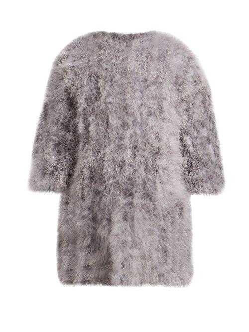 Matchesfashion.com Yves Salomon - Feather Jacket - Womens - Light Grey
