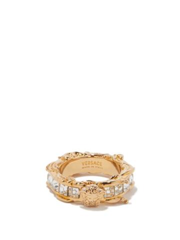 Ladies Jewellery Versace - Medusa Head Crystal-embellished Ring - Womens - Crystal
