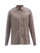 Matchesfashion.com Undercover - Barbed Wire-embroidered Cotton-blend Shirt - Mens - Brown