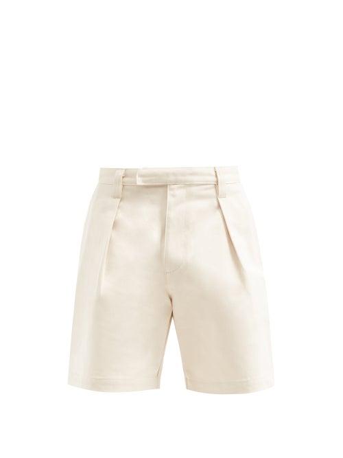 Matchesfashion.com E. Tautz - Wide-leg Denim Shorts - Mens - Cream