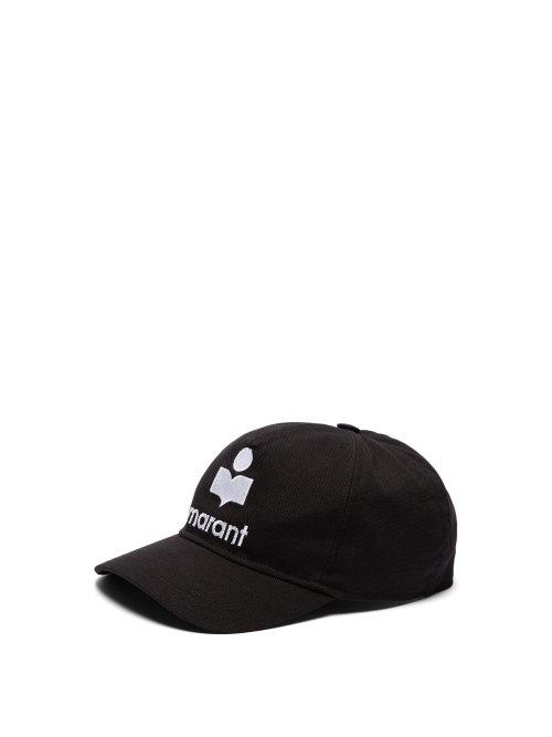Matchesfashion.com Isabel Marant - Logo Embroidered Cotton Cap - Mens - Black