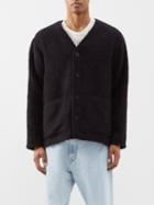 Our Legacy - Patch-pocket Textured Cardigan - Mens - Black