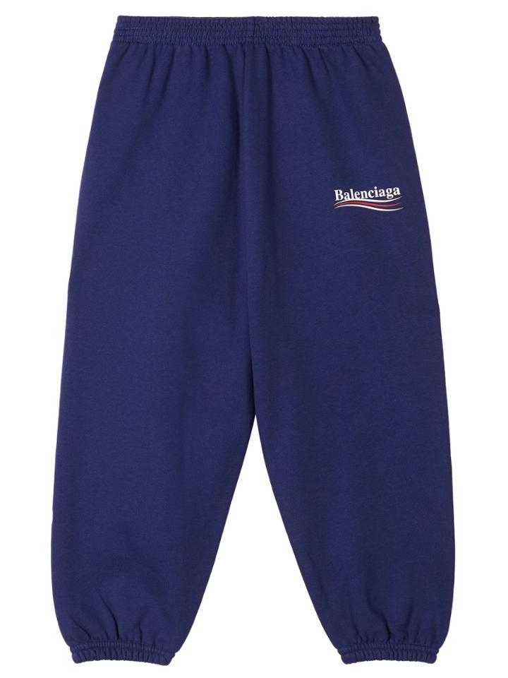 Balenciaga Kids Logo-print Cotton-blend Track Pants
