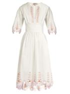 Temperley London Amour Broderie-anglaise Cotton-poplin Dress