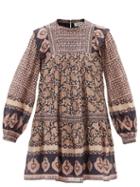 Sea - Margo Ruffled Floral-print Cotton-poplin Dress - Womens - Pink Multi