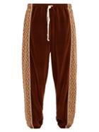Matchesfashion.com Gucci - G Jacquard Velour Track Pants - Mens - Brown Multi