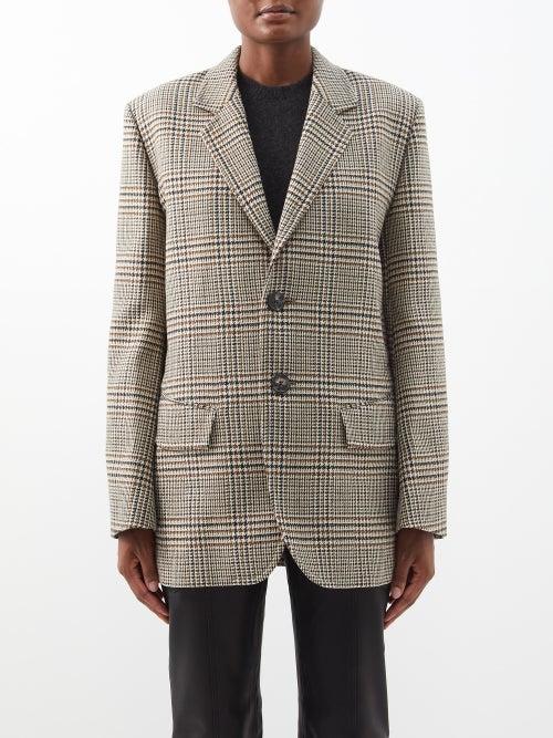Petar Petrov - Issa Houndstooth-check Wool Blazer - Womens - Beige Check