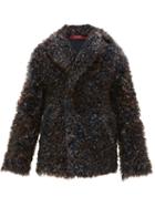 Matchesfashion.com Sies Marjan - Emery Tigardo Double Breasted Shearling Pea Coat - Mens - Navy Multi