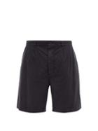 Matchesfashion.com Raey - Wide Leg Linen Blend Shorts - Mens - Navy