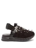 Givenchy - Marshmallow Studded Suede Slingback Loafers - Womens - Black