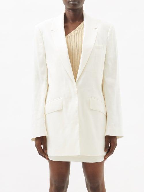 Gauge81 - Naola Single-breasted Linen-blend Blazer - Womens - White