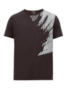 Matchesfashion.com Stone Island Shadow Project - Geometric Print Cotton T Shirt - Mens - Black