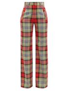 Vivienne Westwood - New Ray High-rise Tartan Wool-blend Trousers - Womens - Multi